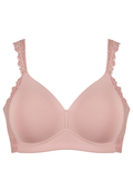 Voorzijde productafbeelding side smoother bh met gerecycled kant in de kleur pink rose van het merk Naturana