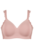 Voorzijde productafbeelding side smoother bh met gerecycled kant in de kleur pink rose van het merk Naturana