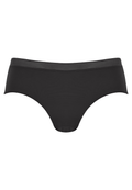 Voorzijde productafbeelding slip met glansband in de kleur zwart van het merk Naturana