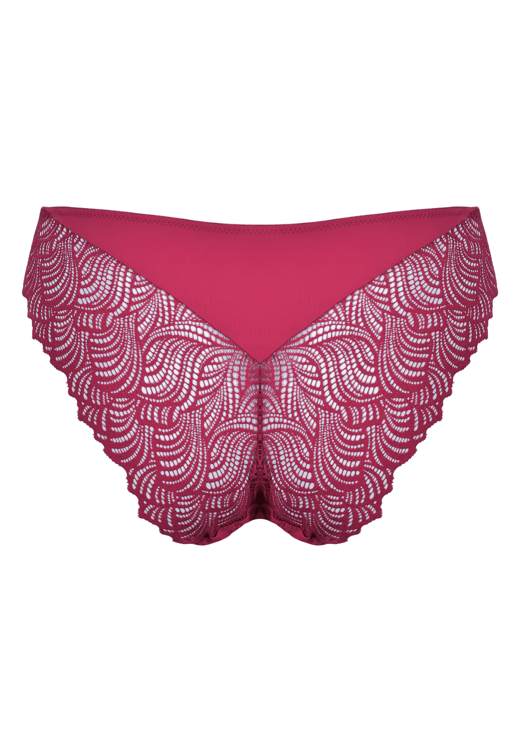 Achterzijde productafbeelding slip met gerecycled kant in de kleur casis van het merk Naturana