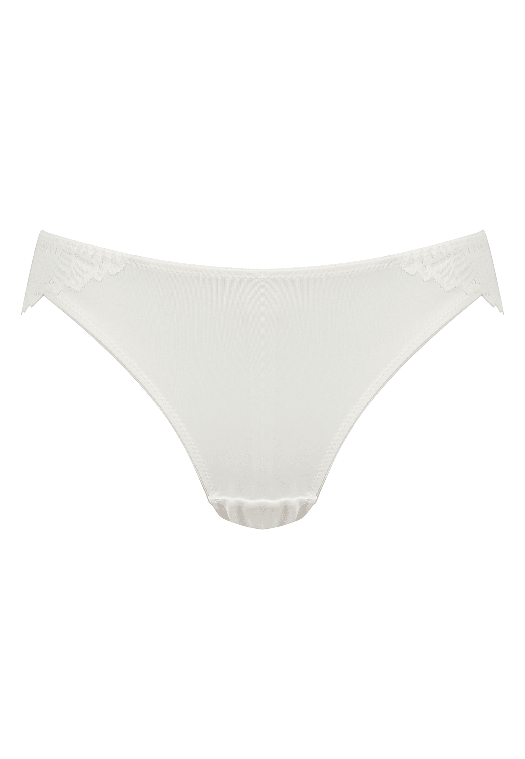Voorzijde productafbeelding slip met gerecycled kant in de kleur ecru van het merk Naturana