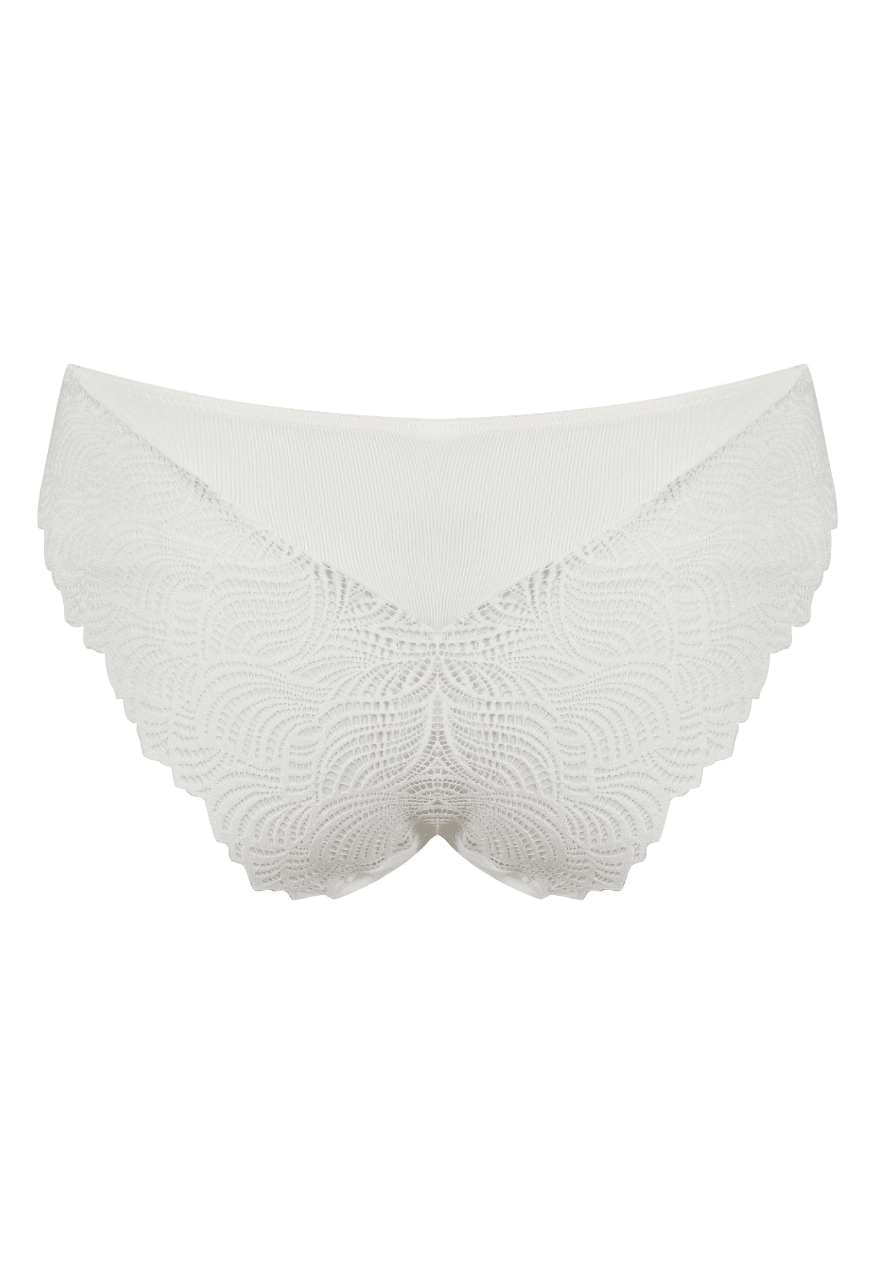 Achterzijde productafbeelding slip met gerecycled kant in de kleur ecru van het merk Naturana