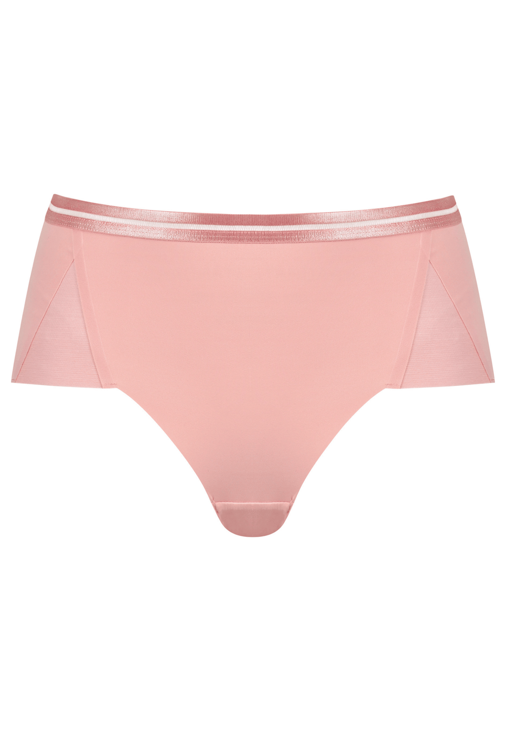 Voorzijde productafbeelding slip met mesh detail in de kleur pink rose van het merk Naturana