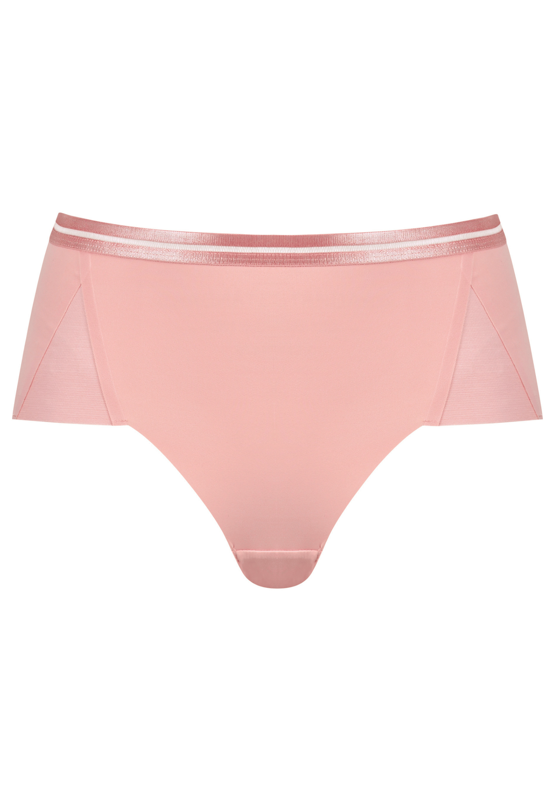 Voorzijde productafbeelding slip met mesh detail in de kleur pink rose van het merk Naturana
