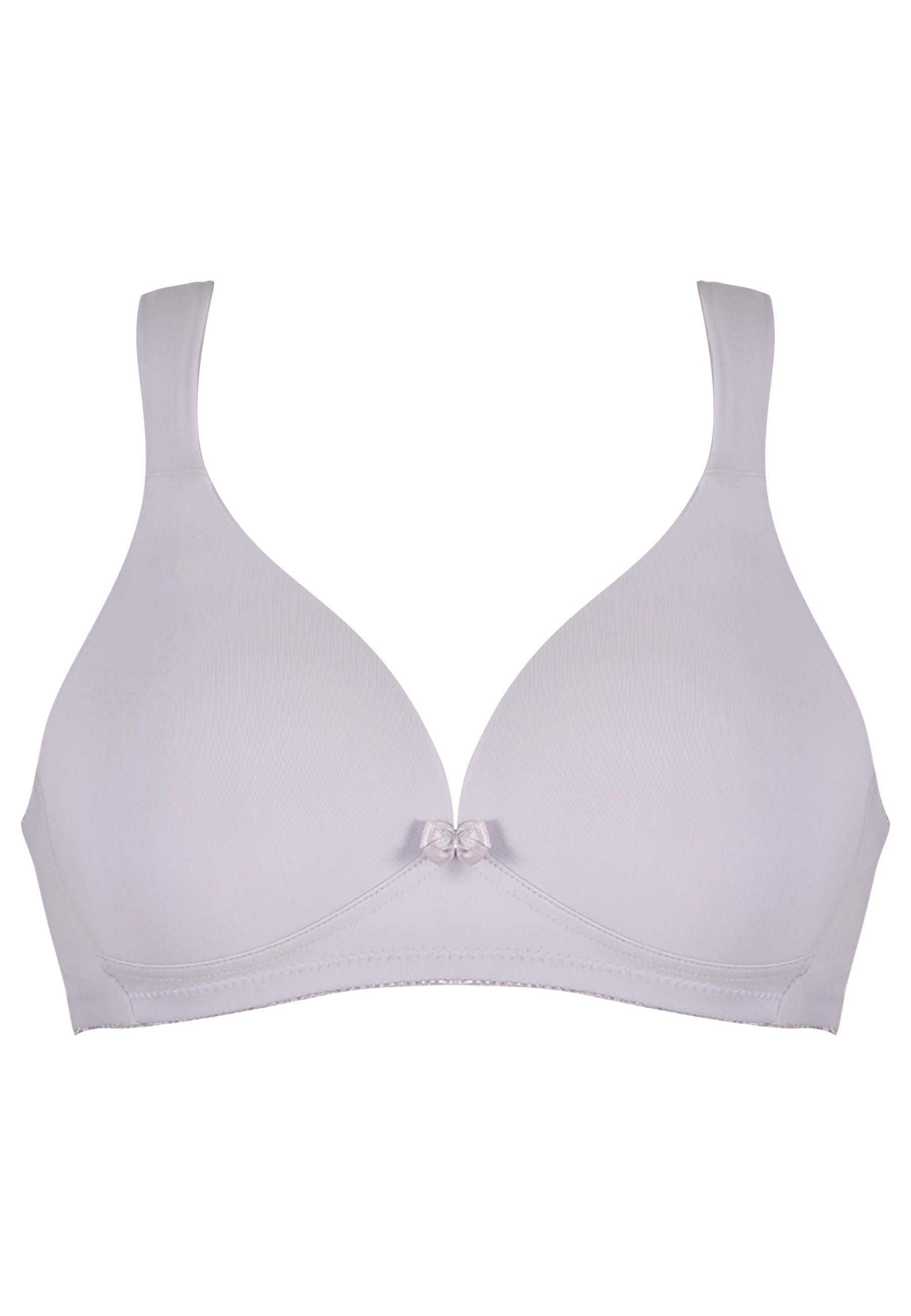Voorzijde productafbeelding soft bh met brede bandjes in de kleur blueberry cream van het merk Naturana