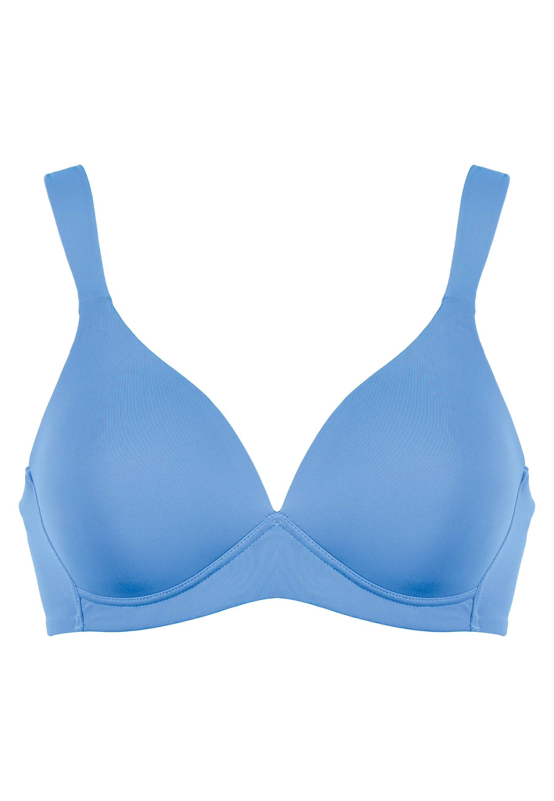 Voorzijde productafbeelding soft bh met brede bandjes in de kleur marina blue van het merk Naturana 
