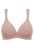 Voorzijde productafbeelding soft bh met brede bandjes in de kleur mellow rose van het merk Naturana
