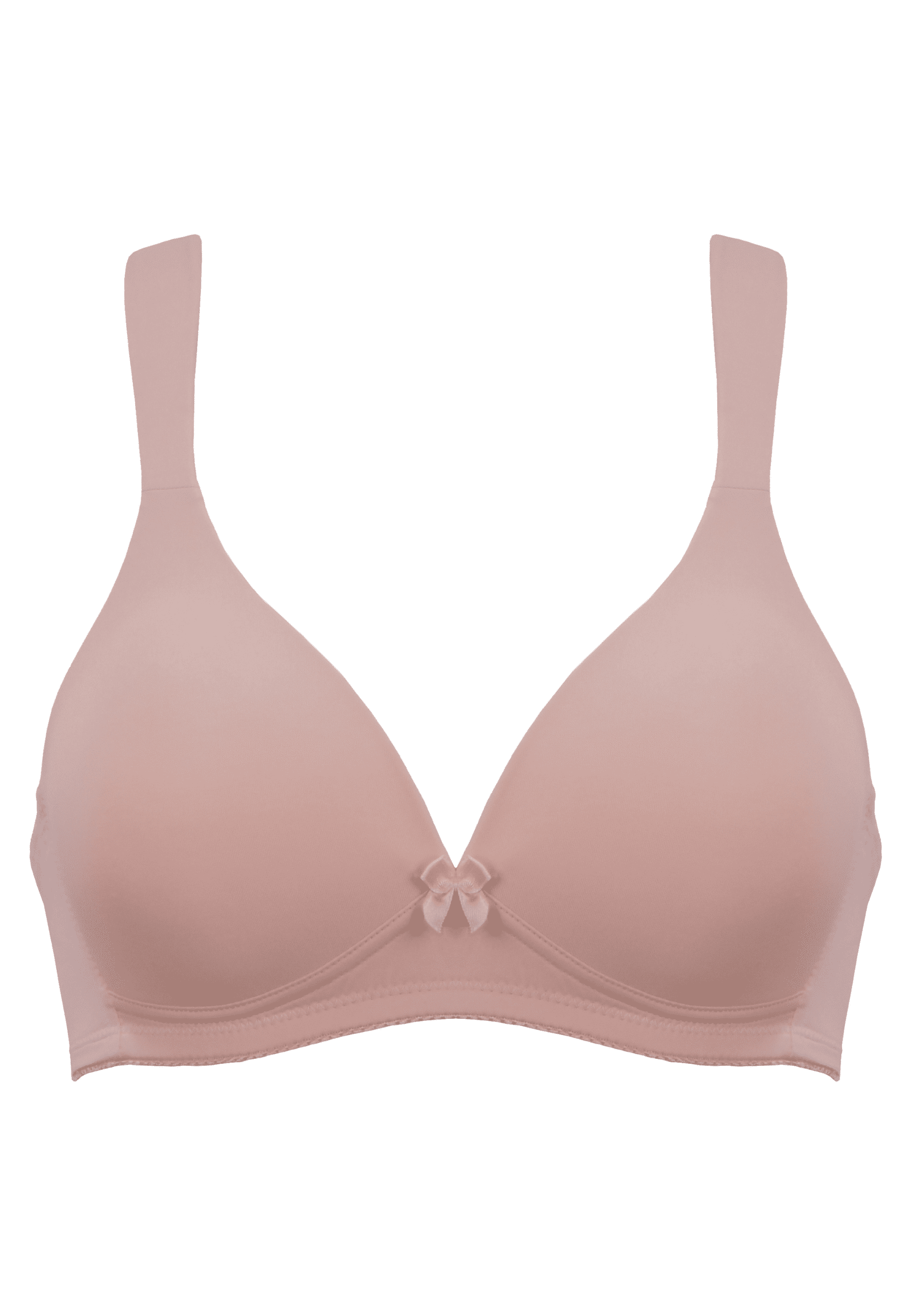 Voorzijde productafbeelding soft bh met brede bandjes in de kleur mellow rose van het merk Naturana
