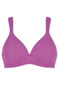 Voorzijde productafbeelding soft bh met brede bandjes in de kleur purple orchid van het merk Naturana