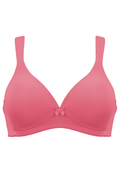 Voorzijde productafbeelding soft bh met brede bandjes in de kleur rasberry mousse van het merk Naturana