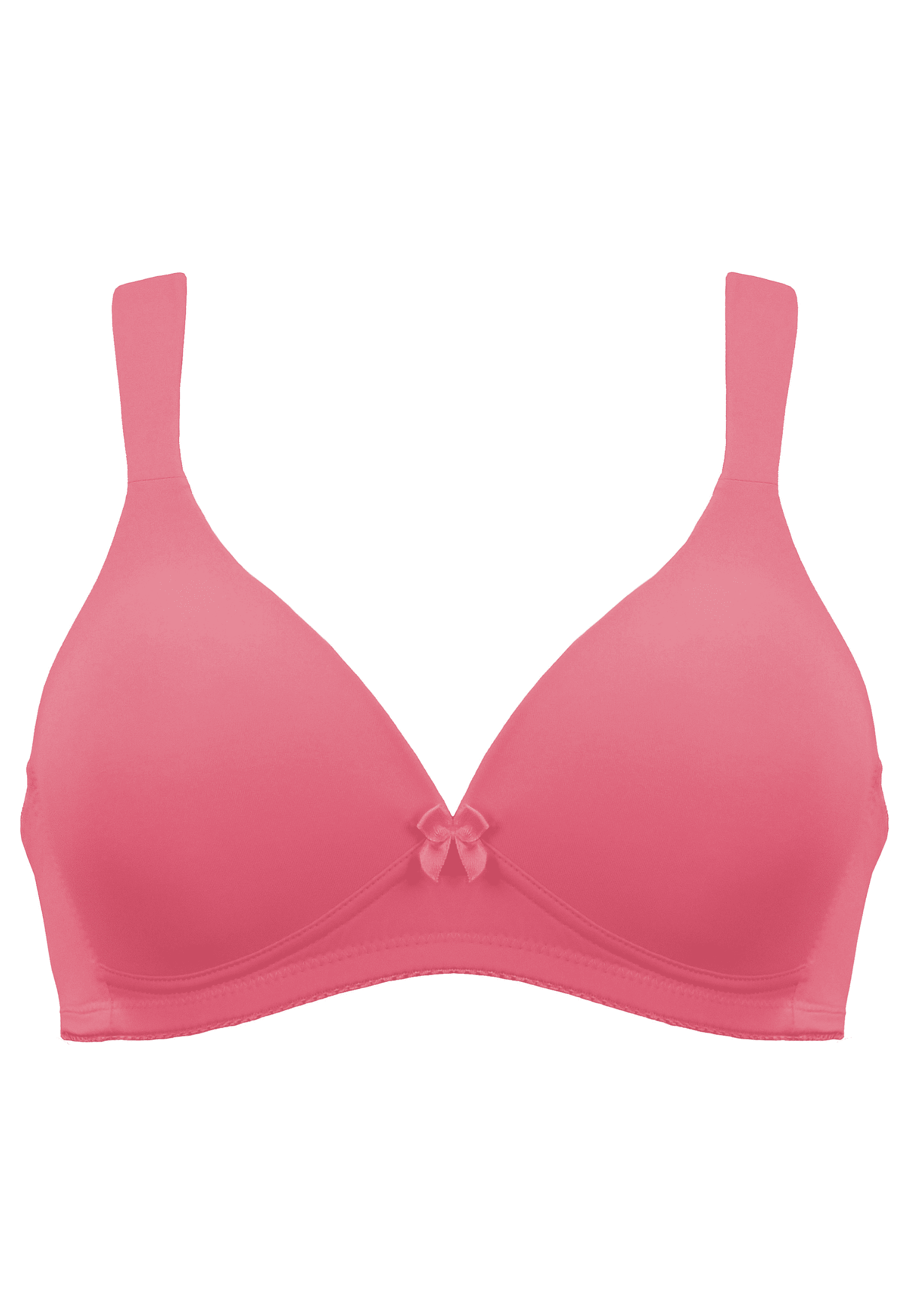 Voorzijde productafbeelding soft bh met brede bandjes in de kleur rasberry mousse van het merk Naturana