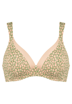 Voorzijde productafbeelding soft bh met glansband in de kleur rose olive van het merk Naturana
