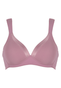 Voorzijde productafbeelding soft bh met glansband in de kleur smoked orchid van het merk Naturana