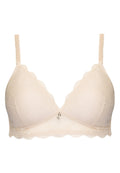 Voorzijde productafbeelding soft bh met kant in de kleur beige van het merk Naturana