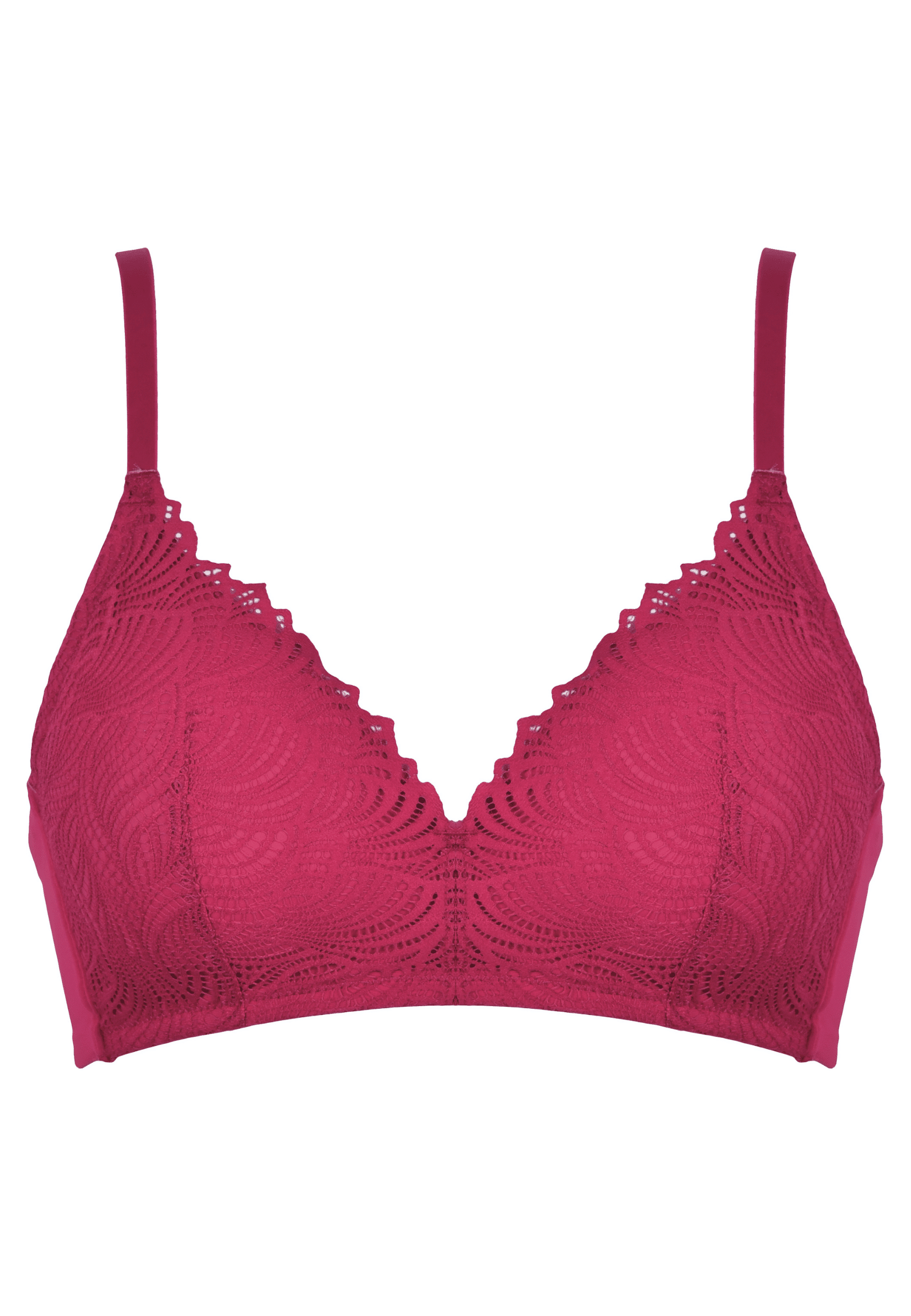 Voorzijde productafbeelding soft bh met gerecycled kant in de kleur ecru van het merk Naturana 